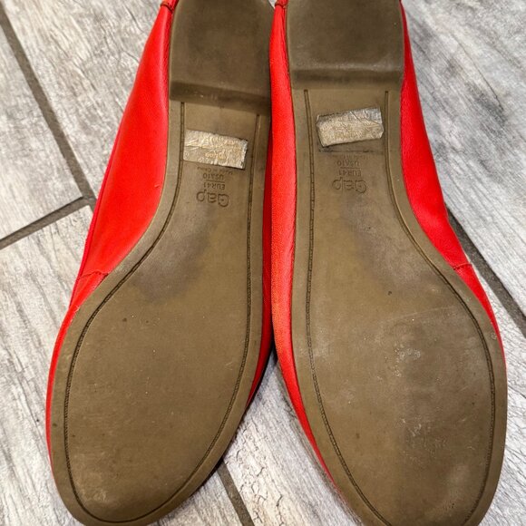 Gap Ballet Flats in Bright Red Women's size 10 - Picture 5 of 6